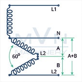 Connecting the windings of a 3-phase generator according to the usual circuit